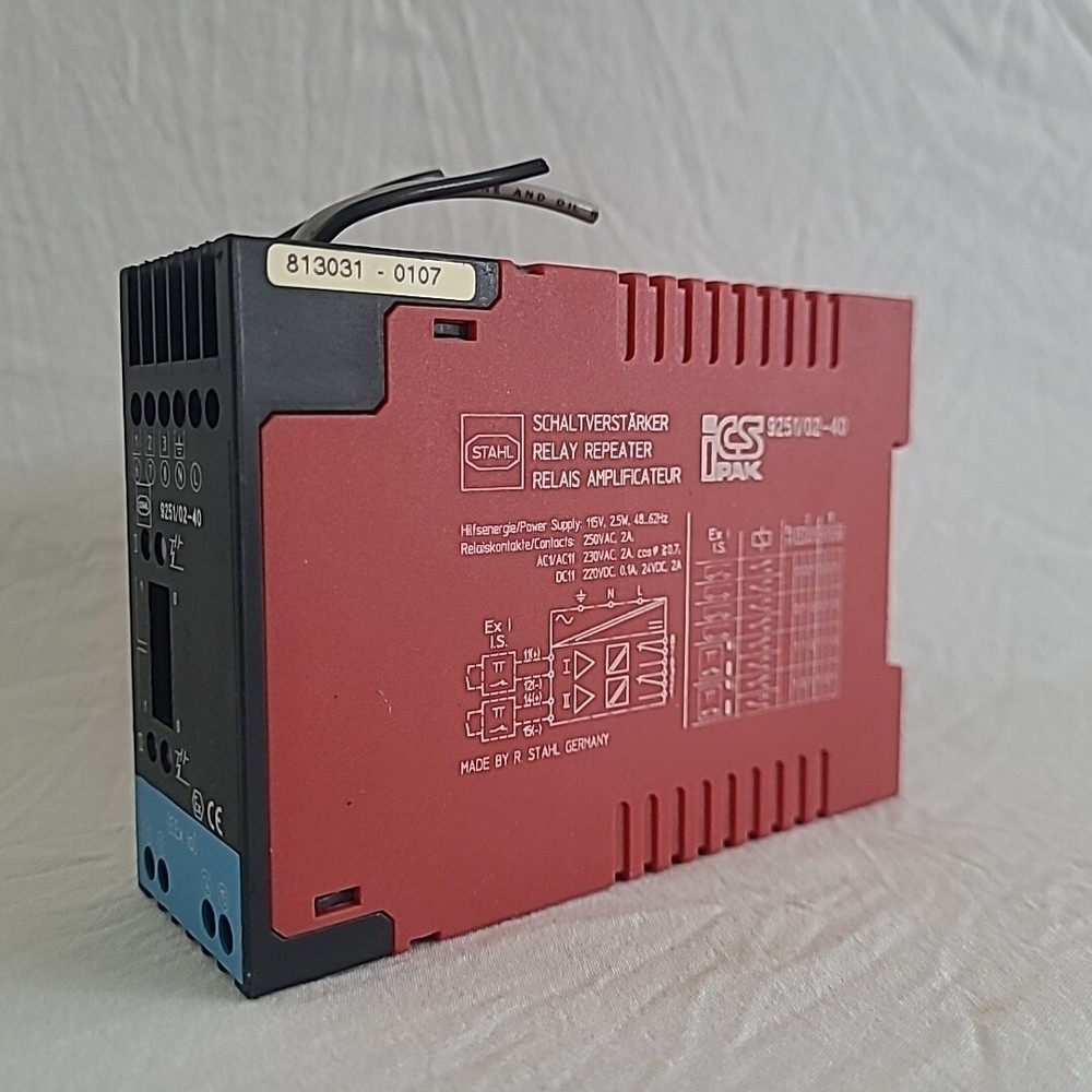 STAHL 9251/02-40 Relay Repeater Module Unit Made in Germany.