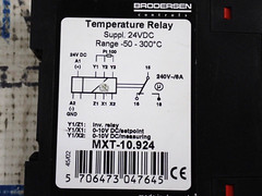 Brodersen MXT-10.924 Temperature Relay 24VDC Range -50 -300C