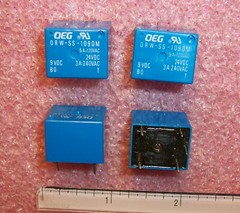 QTY (10) ORW-SS-109DM OEG 9Vdc SPST-NO 1-form-A PCB RELAYS NOS