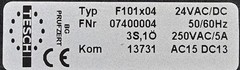 F101x04 Tesch 07400004 Safety Relay