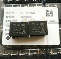 10pcs 4pins JQX-102F-12VDC HF102F-12VDC 20A 250VAC Relays
