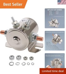 12V 4-Terminal Max 300A Duty Solenoid Relay for Golf Carts Marine Winches