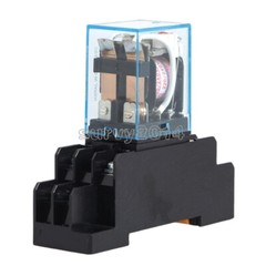 220V 10A Coil Power Relay DPDT LY2NJ HH62P HHC68A-2Z With 8 Pin Socket Base