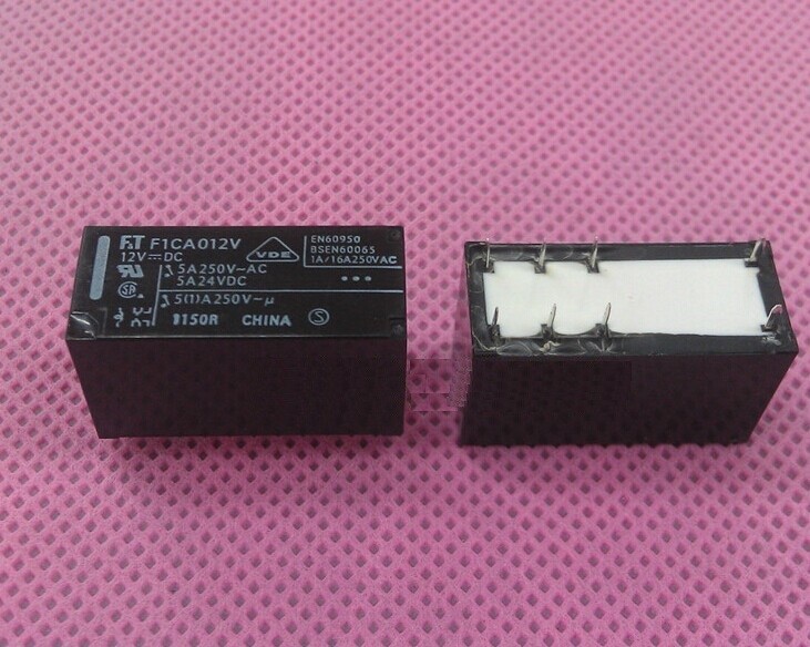 5pcs FTR F1CA012V 12VDC 12V Power Relay 8 pins 5A 250VAC 5A 24VDC New