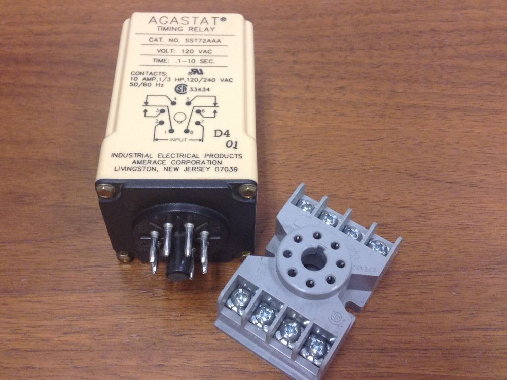 AGASTAT – Timing Relay – Catalog #SST72AAA – (120VAC) – with 8-Pin Base