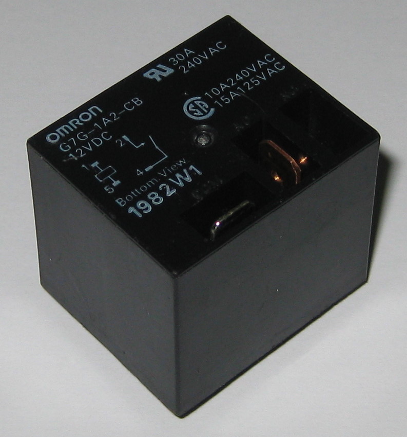OMRON 125VAC 15A NO SPST PCB Mount Relay – 12VDC / 150 Ohm Coil – 240VAC 10A