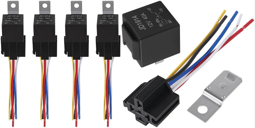 LiuBaiWuQuStars12V 40A Automotive Relay Kit, 5 pin Automotive Relay，with Inte…