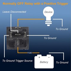 DIANN 2pcs Car Relay with Harness 12V 40A 4 Pin SPST Harness Sockets with Col…