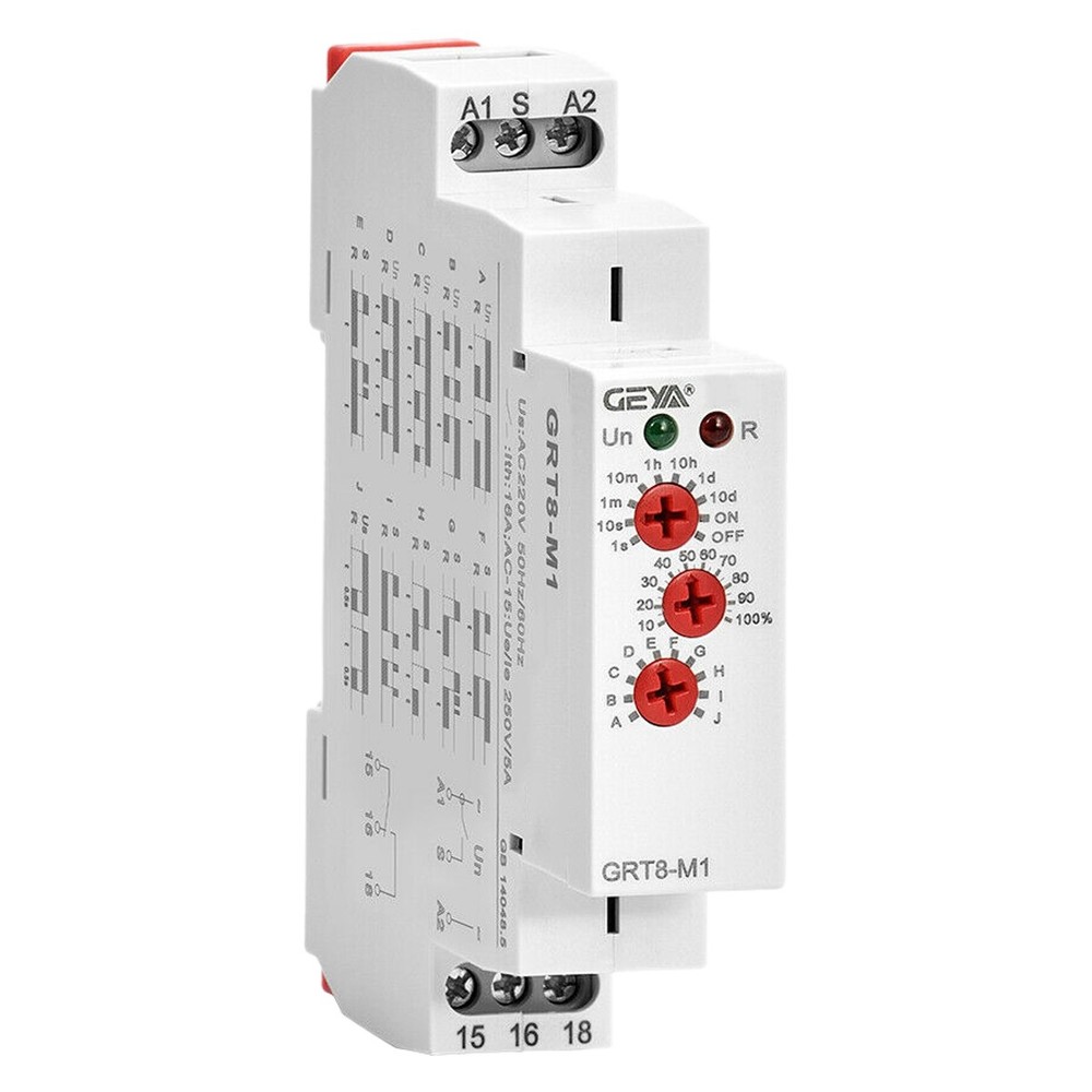 GRT8-M1 on Off Time Delay Relay 16A AC/DC12V-240V Multifunction Din Rail8613