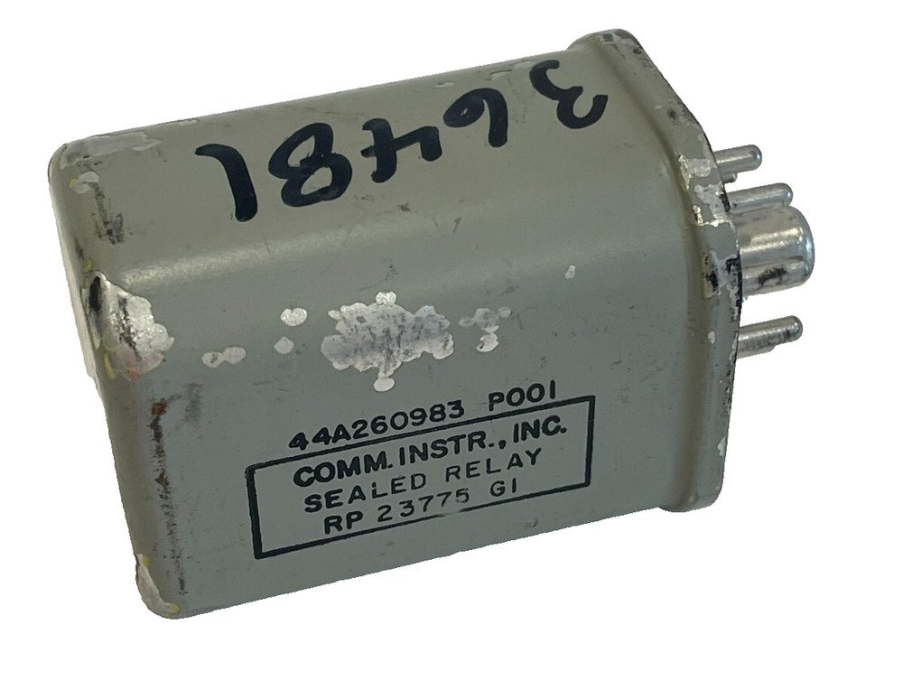 USED COMMERCIAL INSTRUMENTS 44A260983 SEALED RELAY RP 23775 GI