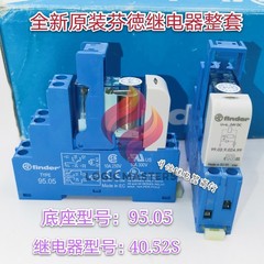 FINDER 40.52.9.024.0000 24VDC Power Relay W/ 95.05+99.02.9.024.99 Socket x1PC