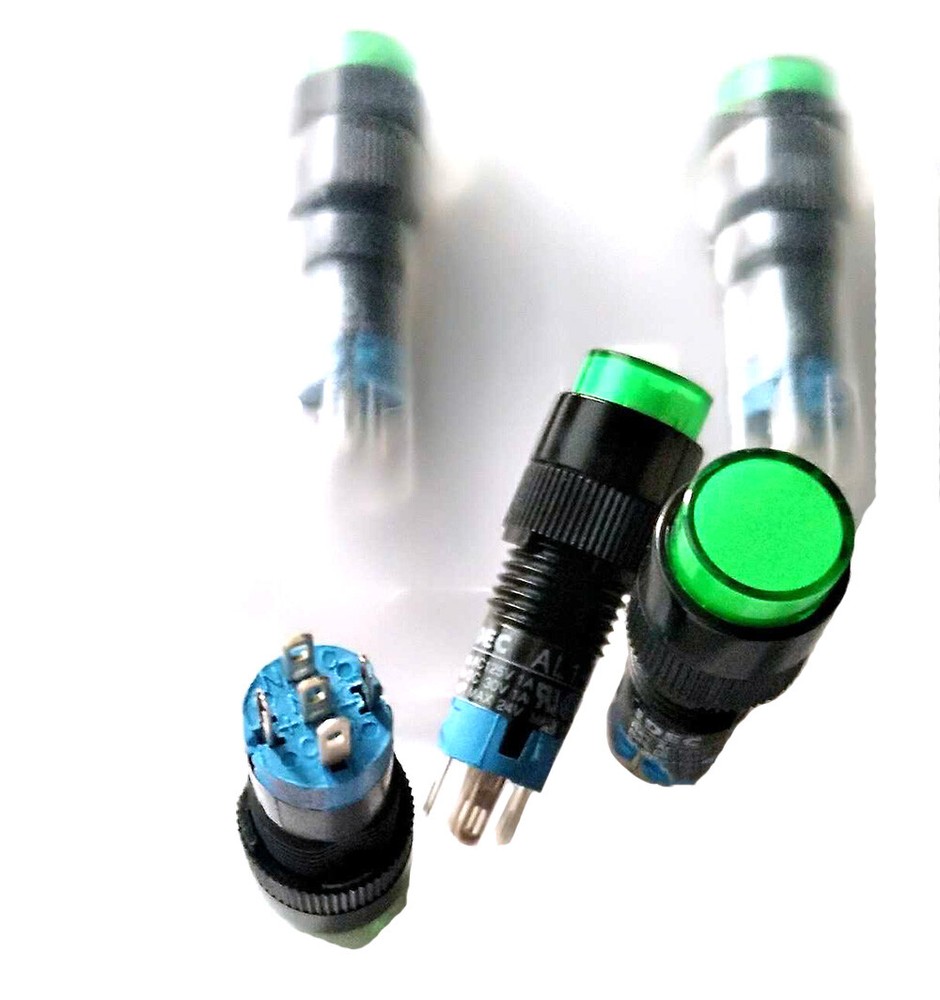 1PC IDEC Relay AL1M-M11G Reset Illuminated Push Button Switch 5Pins