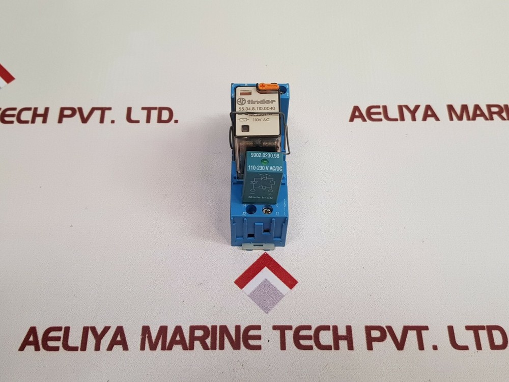 Finder 55.34.8.110.0040 Relay Coil With 94.04 Socket 10A 250V