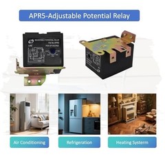 Adjustable Potential Relay 30A 110–270V AC for Motor Start HVAC Compressor