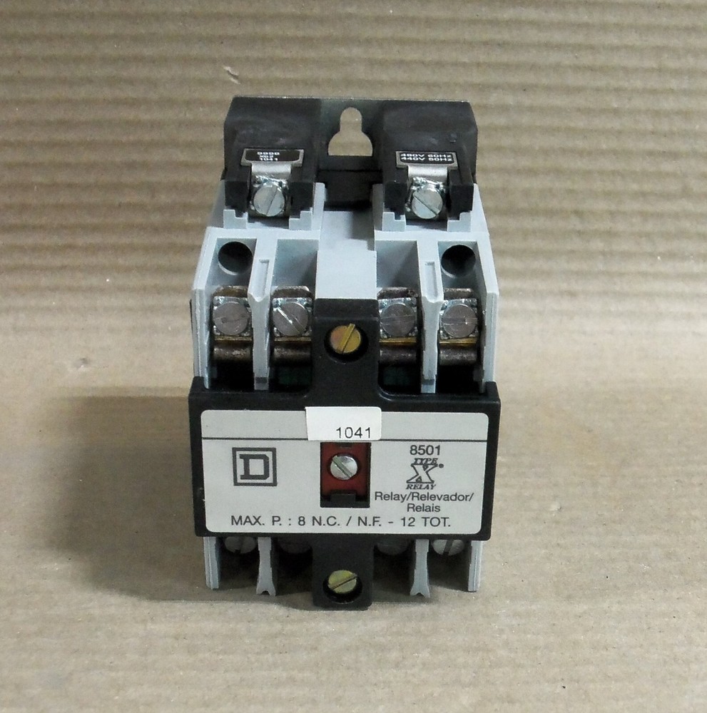 NEW SQUARE D INDUSTRIAL CONTROL RELAY 8501X020 TYPE X COIL SERIES A 20A AK