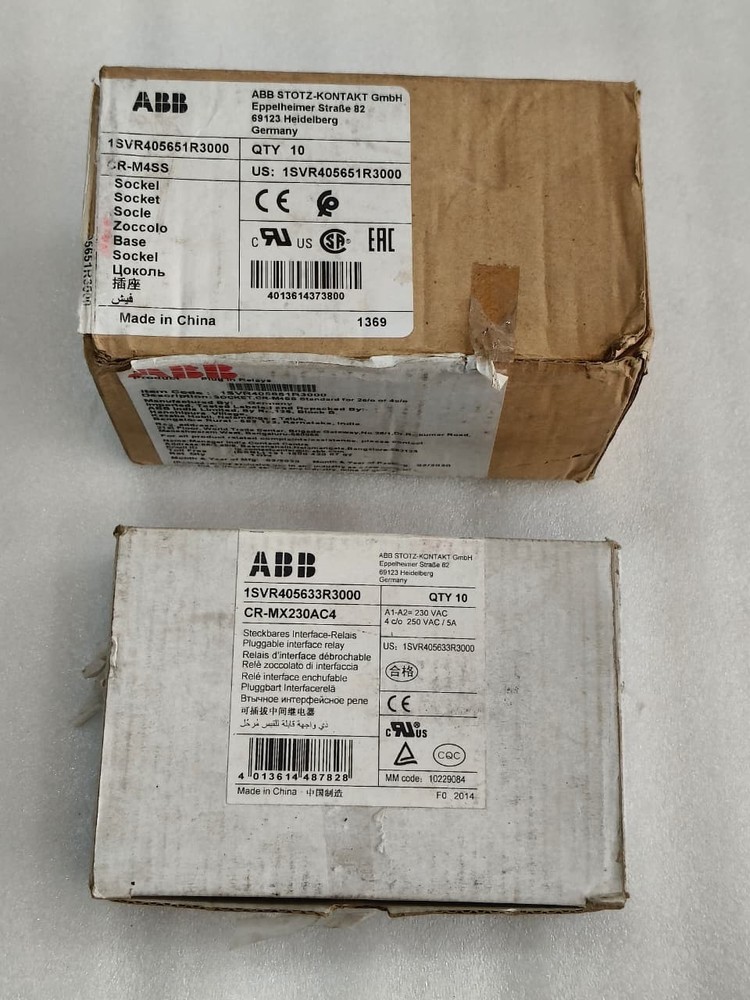 ABB 1SVR405633R3000 230VAC 14PIN RELAY WITH BASE PACK OF 10 PCS FREE FAST