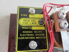 Advance Relay (Elgin National Watch) 5sec to 1min delay 3 Pole Double Throw New
