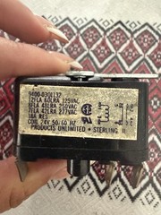 HVAC Relay 24V Coil Products Unlimited 9400-0301132 125/250/277VAC Furnace AC