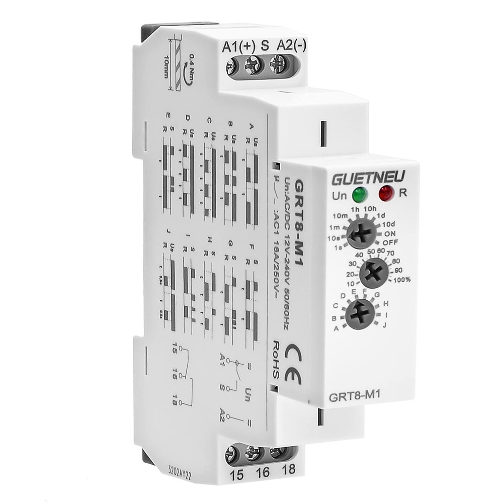 Relay 12V Timer Delay Off Trigger 10 Function XSSJM1AC/DC12V240V Mount