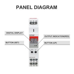 GEYA Digital Forward & Reverse Timer Relay Switch 16A AC/DC12V-240V For Motor