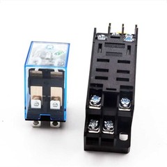 10Pcs 12/24/110/220V AC/DC Coil Power Relay LY2NJ DPDT 8Pin HH62P JQX-13F w/Base