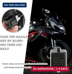 2PCS 12V LED Flasher Relay 2 Pin,Adjustable Turn Signal Relay for Repairing Moto
