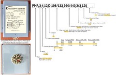 100-318, PMA3412D108/132 360/440 3/3 120, AE155-012-99, 1A20597H01, Phase Relay