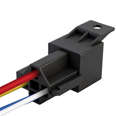 2 Pack JD1912 Car Relay Harness, 12V 40A, 4-Pin SPST, 12AWG Harness Sockets, Aut