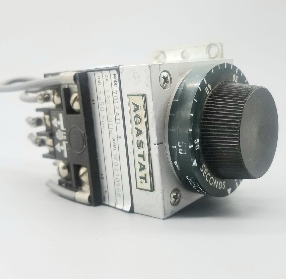 AGASTAT 7012AD Relay, Electropneumatic, Timing, On Delay, DPDT, Ctrl-V 120/11…