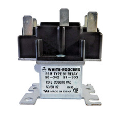 White Rodgers Stevco 90-342 Relay RBM Type 91 12A Cont. @ 125VAC Coil 208/240VAC