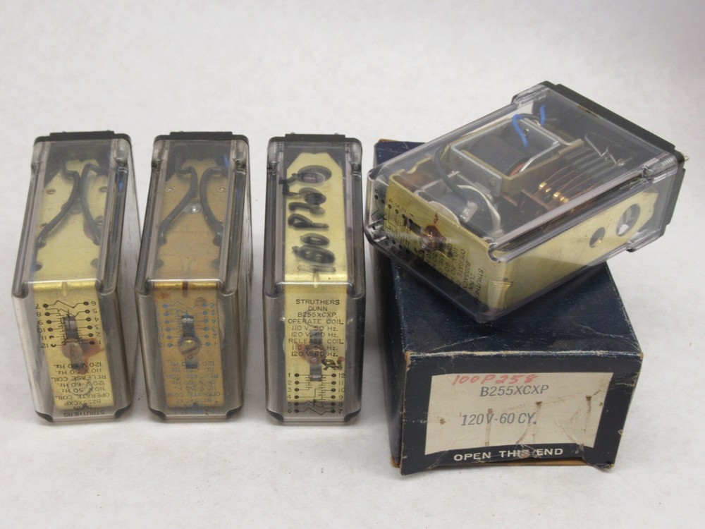 4 Struthers Dunn B255XCXP Operate Coil 120v 60hz Relays – Unused / uninstalled