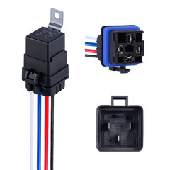 4-Pin 12V DC Waterproof Relay Switch with Harness 40/30 Amp for Car Horns Fans