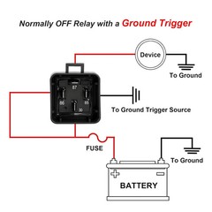Waterproof Automotive Relay Kit 12V 40A 4 Pin SPST Heavy Duty 14 AWG Copper
