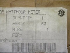NEW General Electric 700X67G10 2 Stator Watthour Meter Type DSM-65 120V GE NIB