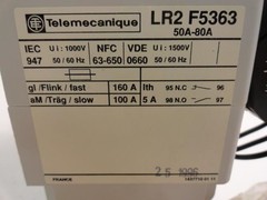 199464 New-No Box; Telemecanique LR2 F5363 Thermal Overload Relay; 50-80A