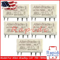 Lot of 5 New For Allen Bradley 700-TBR60 CAT700TBR60 Power Relays 6A 60VDC 5 Pin