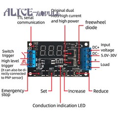 ZK-TD4 MOS Switch Trigger Cycle Timing Delay Module Solenoid Valve Control B2AM