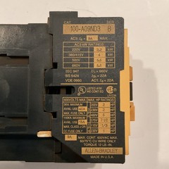 qty 2 -Allen-Bradley 100-A09ND3 Contactor B & 193-BSB30 Overload Relay, Series B