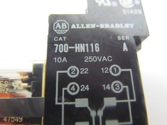 Allen-Bradley 700-HF32A1 10Amp 120/240 Cube Relay w/700HN116 bases Lot of 8