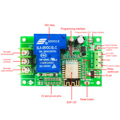 ESP8266 WIFI 1/2/4 Channel 30A Relay ESP-12F Development Board DC 5V 7V-80V