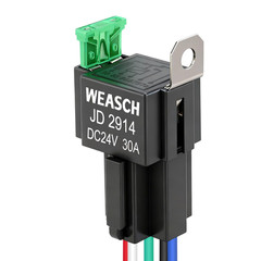Fuse Relay Switch Kit, 12V 30A, 4 Pin SPST, 30A Switch Harness Set, Automotive E