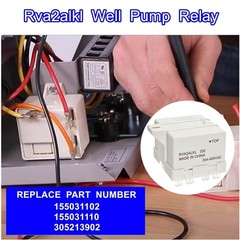 1PCS Control Box, 35A Well Pump Relay, 230V, Auto, Panel Mount, Silver NO Con…