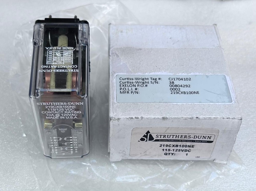 STRUTHERS-DUNN 219CXB100NE 115/125V-DC PLUG-IN RELAY