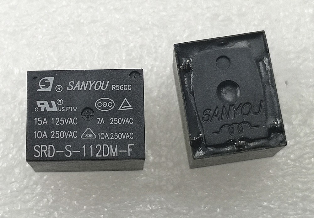 10Pcs SANYOU SRD-S-112DM-F 15A 125VAC Power Relay 4 Pins