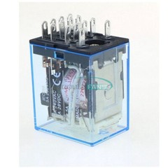MY4NJ 12V/24V/110V/220V Coil Power Relay DIN Rail Mounted Base 14 Pin 4PDT FC-