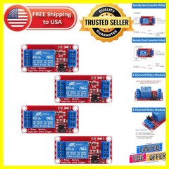 DC 5V Relay Board 4pcs Set with Automatic Trigger & Fault-Tolerant Design