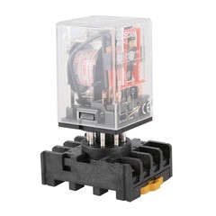 MK2P-I Clear DPDT AC220V Coil Relay Socket Base P6A18889