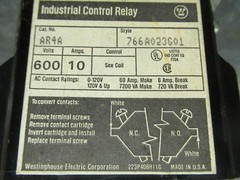 10 AMP WESTINGHOUSE INDUSTRIAL CONTROL RELAY AR4A 600 VAC 766A023G01 120 V COIL