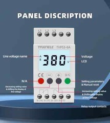 3 Phase Voltage Protector Relay Adjustable Over Under Monitoring Meter 380VAC