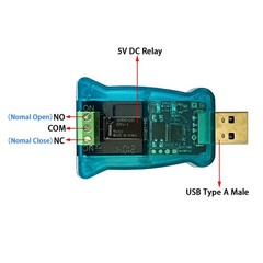 DSD TECH SH-UR01A USB Relay Controller for Computer and Laptop(1CH) 1CH